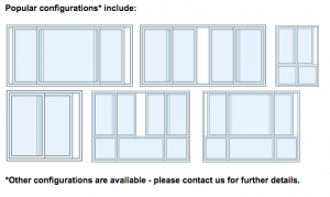 Graphic showing sliding windows configuration